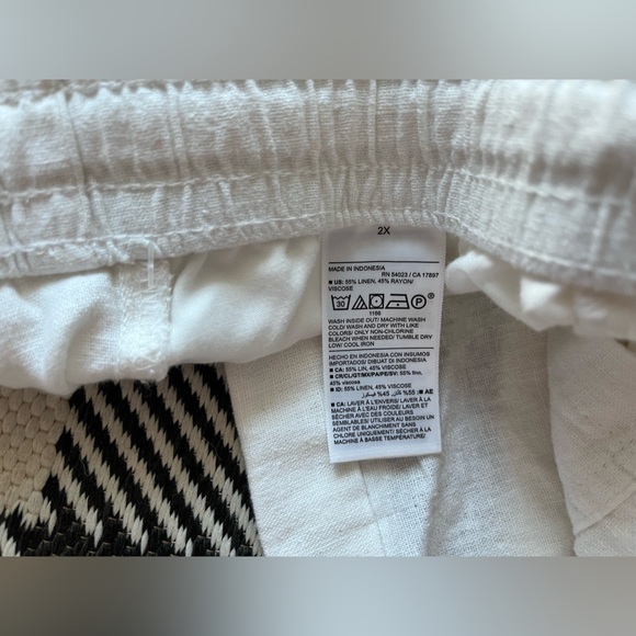 NWT 2X White Linen Old Navy Shorts 🤍 - Picture 8 of 9